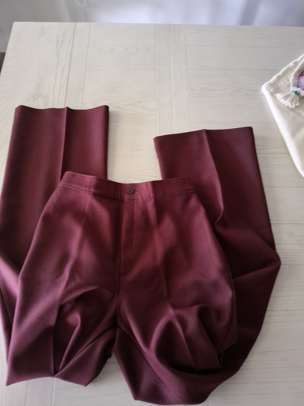 Vintage Levi's Burgundy Wide-Leg Trousers